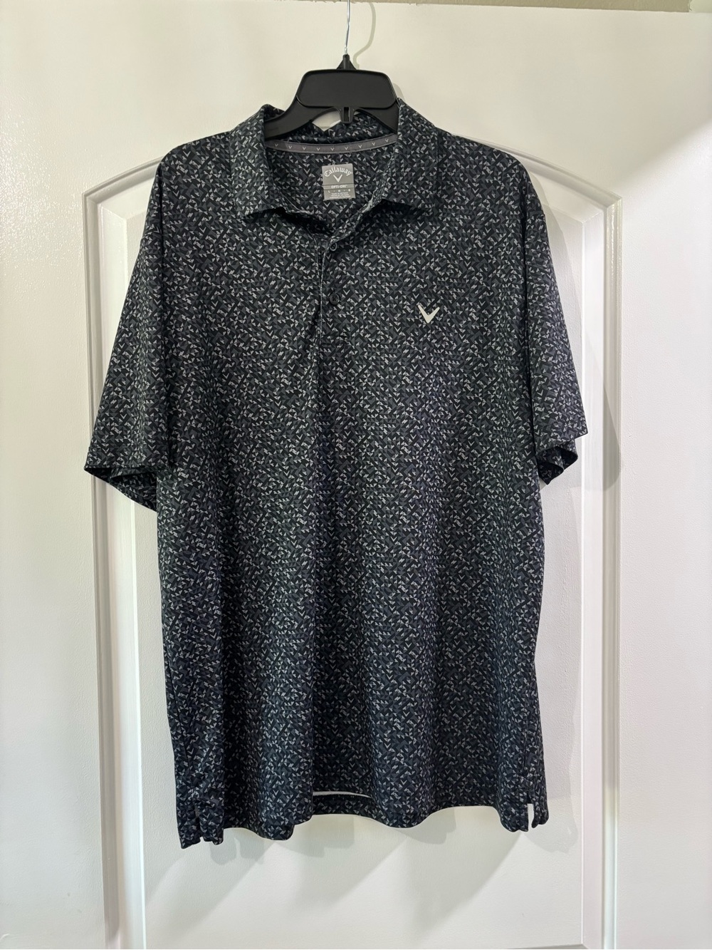 Callaway Men's Black Micro-Pattern Polo